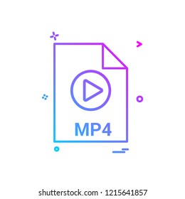 Mp4 File File Extension File Format Icon Vector Design