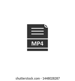 MP4 File Extension Icon Vector