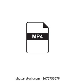 mp4 file folder icon design. vector illustration