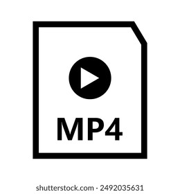 MP4-Dateisymbol im Hintergrund dargestellt