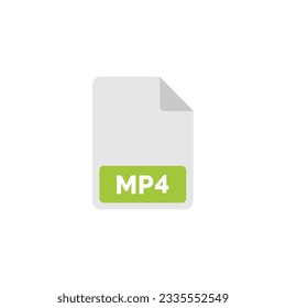 MP4 file icon isolated on white background
