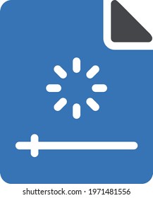mp4 file vector glyph colour icon