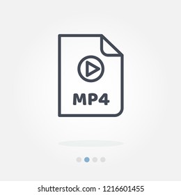 mp4 file vector icon