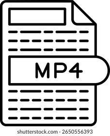 Design de ícone de estilo preenchido MP4