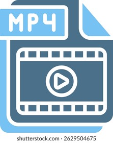 MP4 Glyph Two Colour Icon