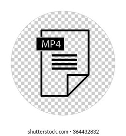mp4 icon  - black vector icon