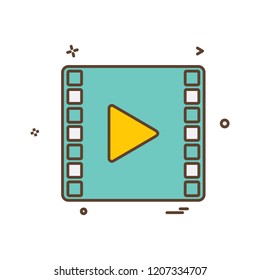 MP4 icon design vector