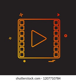 MP4 icon design vector