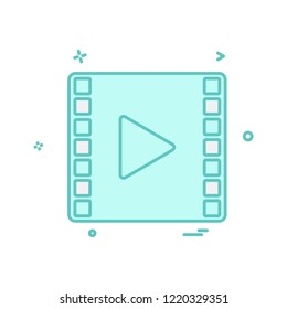 MP4 icon design vector