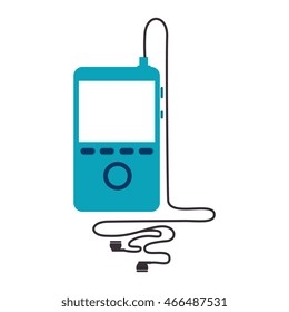 MP4 music player , isolated flat icon vector illustration