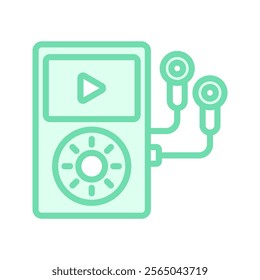 Mp4 Player duotone line icon , vector, pixel perfect, illustrator file