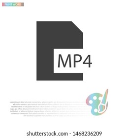 MP4 player icon . Lorem Ipsum Illustration design