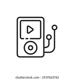 MP4 Player icon in vector. Logotype