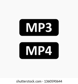 mp4 sign icon vector
