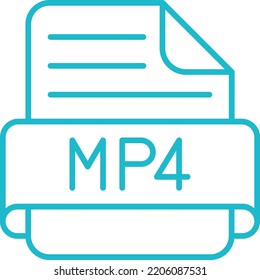 Mp4 vector icon. Can be used for printing, mobile and web applications.