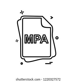 MPA file type icon design vector