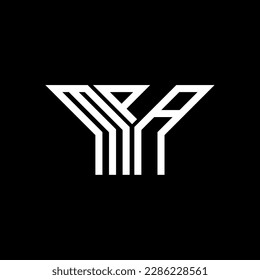 Logo de la carta MPA diseño creativo con gráfico vectorial, logotipo MPA simple y moderno.