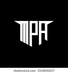 MPA letter logo design with white background in illustrator, vector logo modern alphabet font overlap style, calligraphy designs for logo, Poster, Invitation, etc.