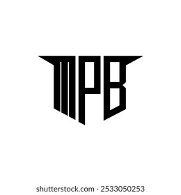 Design de logotipo de letra MPB com fundo branco no ilustrador, logotipo vetorial estilo de sobreposição de fonte alfabeto moderno, projetos de caligrafia para logotipo, cartaz, convite, etc.