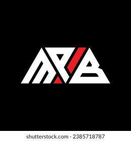 Diseño del logotipo de la letra triangular MPB con forma triangular. Monograma de diseño del logotipo del triángulo MPB. Plantilla de logotipo vectorial de triángulo MPB con color rojo. Logo triangular MPB Diseño sencillo, elegante y lujoso.
