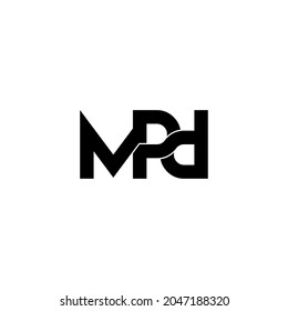 mpd initial letter monogram logo design
