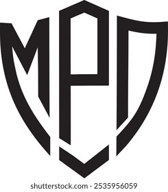 Projeto do logotipo do MPD Shield, ícone, símbolo, arquivo de vetor 