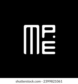 MPE Buchstaben Logo Vektordesign, MPE einfach und modern Logo. MPE luxuriöses Alphabet-Design  