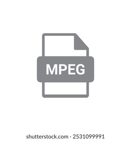 Vector icono archivo MPEG