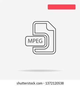 Mpeg icon. Vector concept illustration for design.