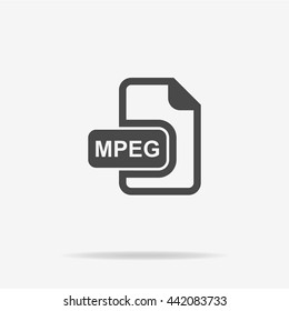 Mpeg icon. Vector concept illustration for design.
