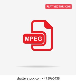 Mpeg icon. Vector concept illustration for design.