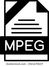 MPEG Solid Style Icon Design