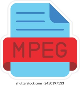 Mpeg vector icon. Can be used for printing, mobile and web applications.