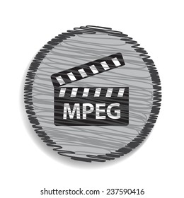 MPEG video icon, vector illustration