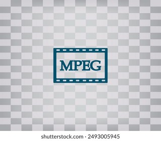 MPEG video icon, vector illustration