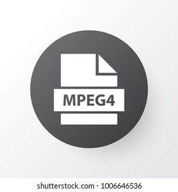 Mpeg4 icon symbol. Premium quality isolated mp4 element in trendy style.