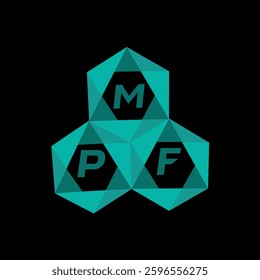 MPF creative minimalist letter logo. MPF unique vector initials alphabet letter logo design
