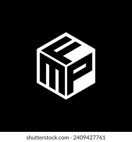 MPF letter logo design with black background in illustrator. Vector logo, calligraphy designs for logo, Poster, Invitation, etc.