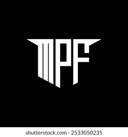 MPF letter logo design with white background in illustrator, vector logo modern alphabet font overlap style, calligraphy designs for logo, Poster, Invitation, etc.