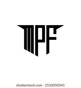 MPF-Buchstaben-Logo-Design mit weißem Hintergrund in Illustrator, Vektor-Logo modernen Alphabet Schriftart Überlappung Stil, Kalligrafie-Designs für Logo, Poster, Einladung, etc.