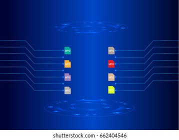 mpg file format icon,background illustration