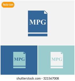 MPG file icon. Vector.