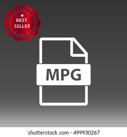 MPG File Type Vector Icon Illustration