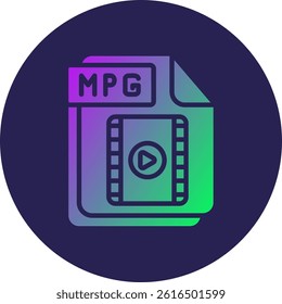 MPG Glyph Circle Gradient Icon