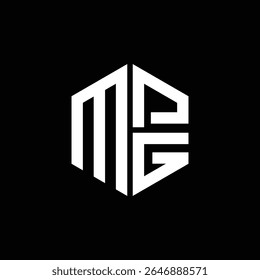 MPG logo MPG icon MPG monogram MPG letter minimalist Circle flat Unique modern abstract logo design.