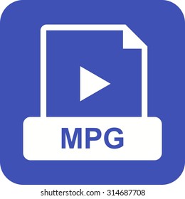 MPG, player, movie icon vector image. Can also be used for file format, design and storage. Suitable for mobile apps, web apps and print media.