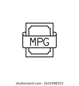 Mpg vector line icon icons design
