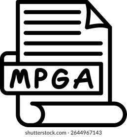 Arquivo de formato de codificação de áudio MPGA MPEG