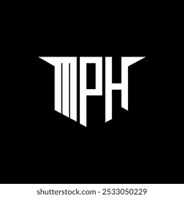 Diseño de logotipo de letra MPH con fondo blanco en ilustrador, estilo de superposición de fuente de alfabeto moderno de logotipo de Vector, diseños de caligrafía para logotipo, póster, invitación, etc.