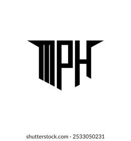 MPH-Buchstaben-Logo-Design mit weißem Hintergrund in Illustrator, Vektor-Logo modernen Alphabet Schriftart Überlappung Stil, Kalligrafie-Designs für Logo, Poster, Einladung, etc.